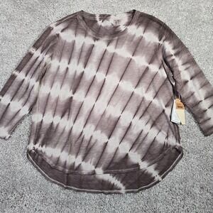 Escape by Habitat Shirt Womens Extra Large Brown‎ Tie Dye Long Sleeve Stretch